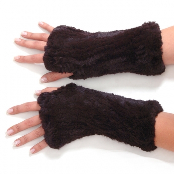Fingerlose Handschuhe, braun
